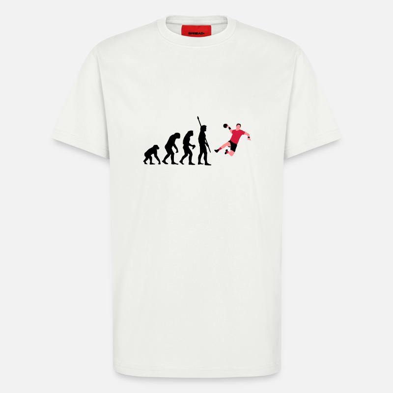 evolution_handballer_a_3c - T-Shirt - made by SPREAD - OFF WHITE