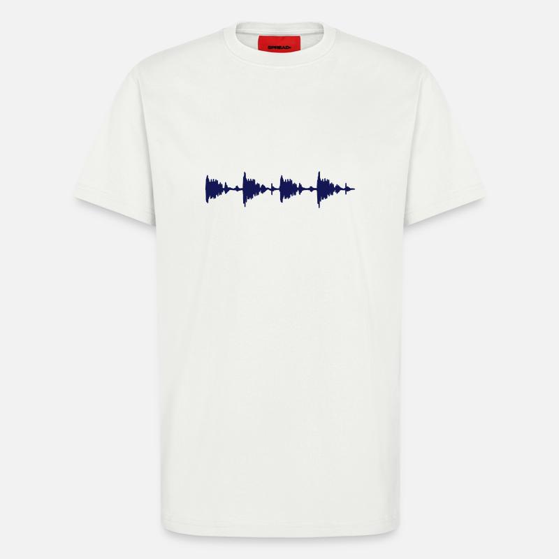 Waveform - Sample - Drumloop - T-shirt bio décontracté fabriqué en UE - OFF WHITE