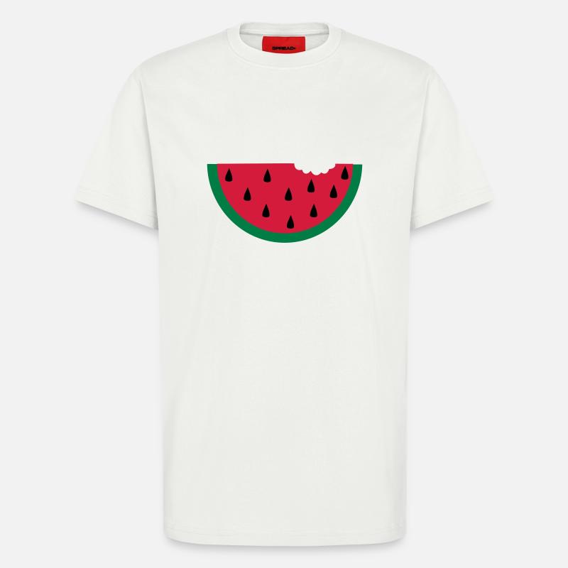 fruit pastèque pastèque - T-shirt bio décontracté fabriqué en UE - OFF WHITE