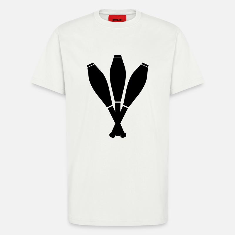 Jonglierkeulen - T-Shirt - made by SPREAD - OFF WHITE