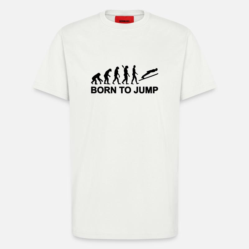 Evolution Ski-jumping - T-Shirt - made by SPREAD - OFF WHITE