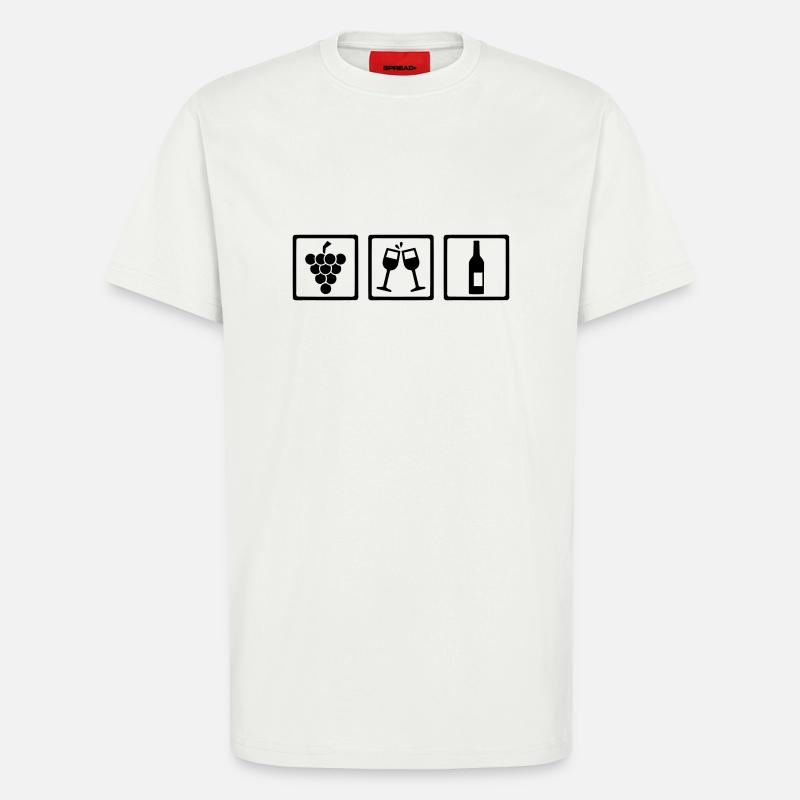 Wein - T-Shirt - made by SPREAD - OFF WHITE