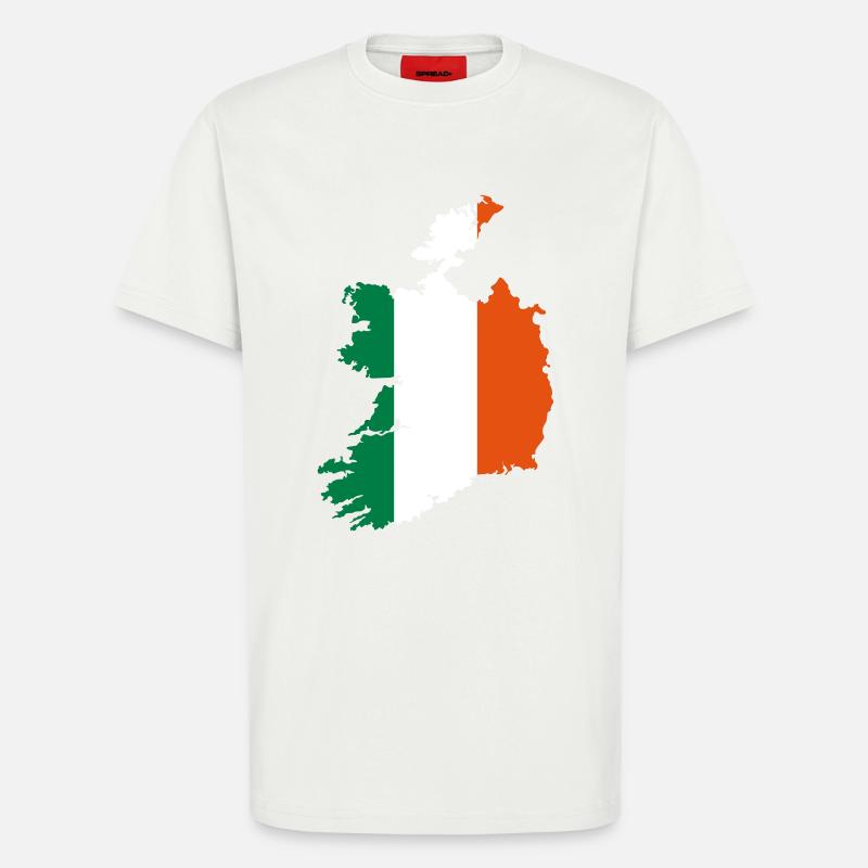 Irlande - T-shirt bio décontracté fabriqué en UE - OFF WHITE