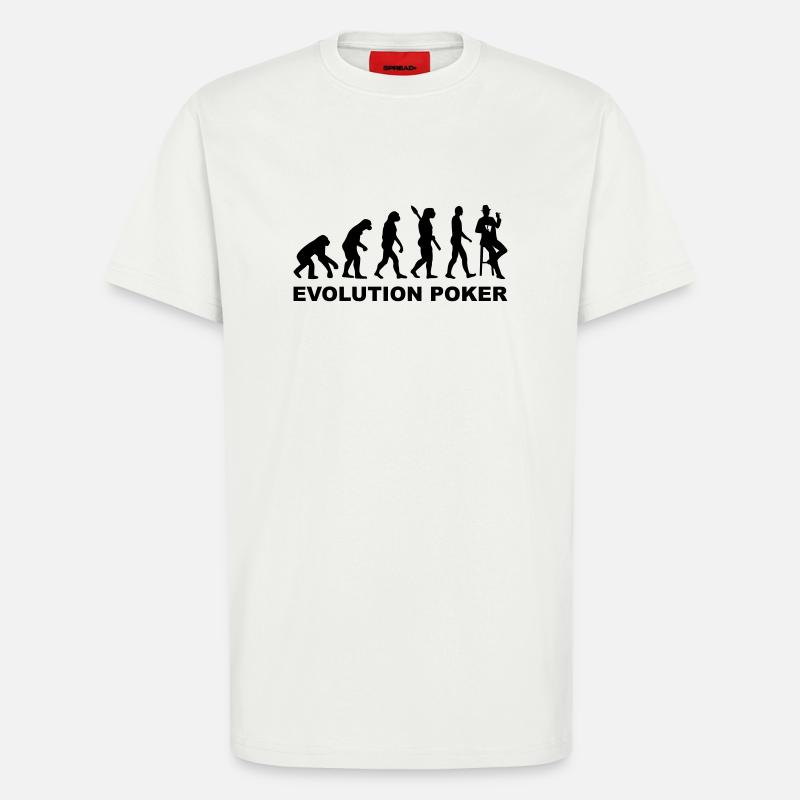 Evolution Poker - T-Shirt - made by SPREAD - OFF WHITE