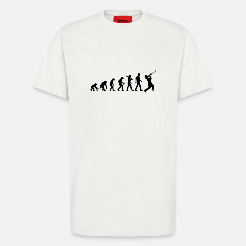 Jazz Evolution - T-Shirt - made by SPREAD - OFF WHITE