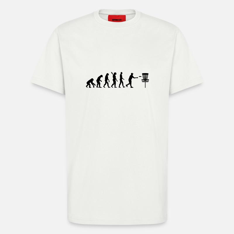 Evolution Disc Golf - T-shirt bio décontracté fabriqué en UE - OFF WHITE