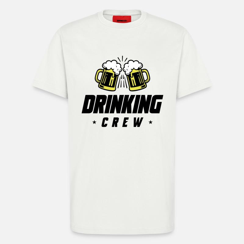Drinking Crew Bier - T-Shirt - made by SPREAD - OFF WHITE