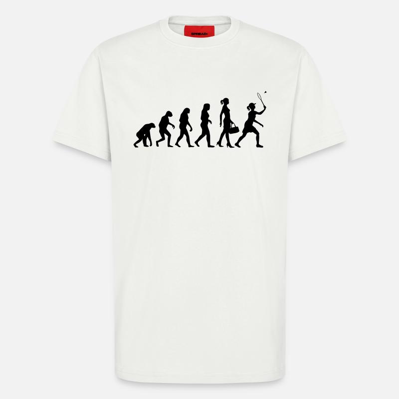 Evolution Women's Badminton - T-Shirt - made by SPREAD - OFF WHITE