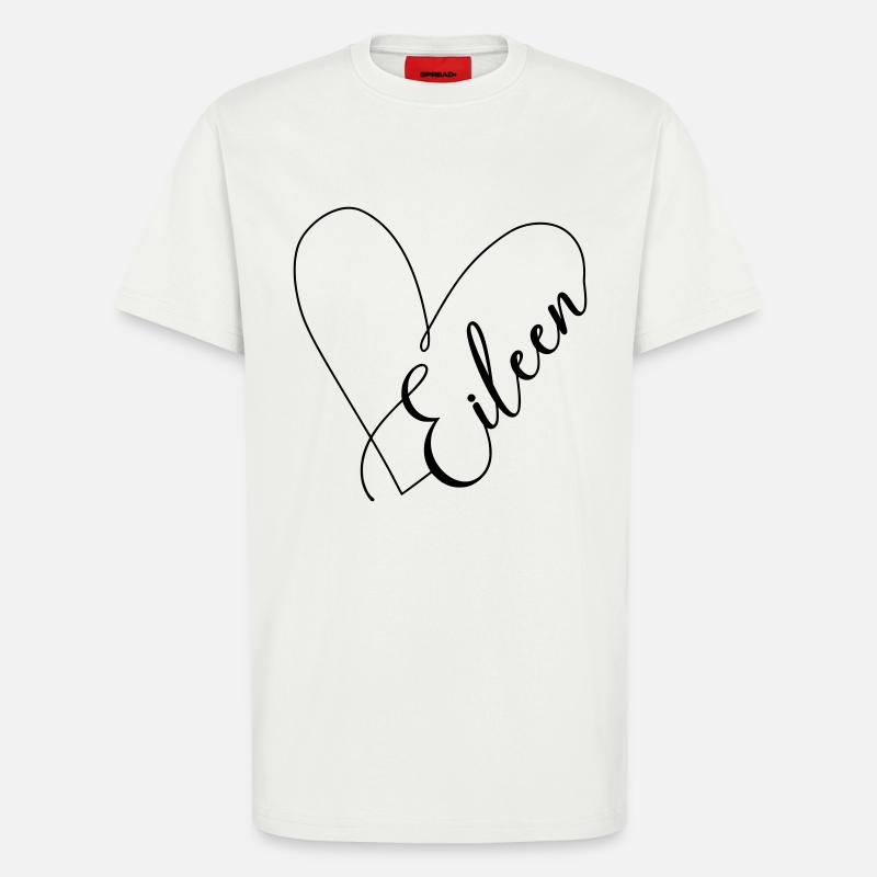 Eileen Name Herzlinie - T-Shirt - made by SPREAD - OFF WHITE