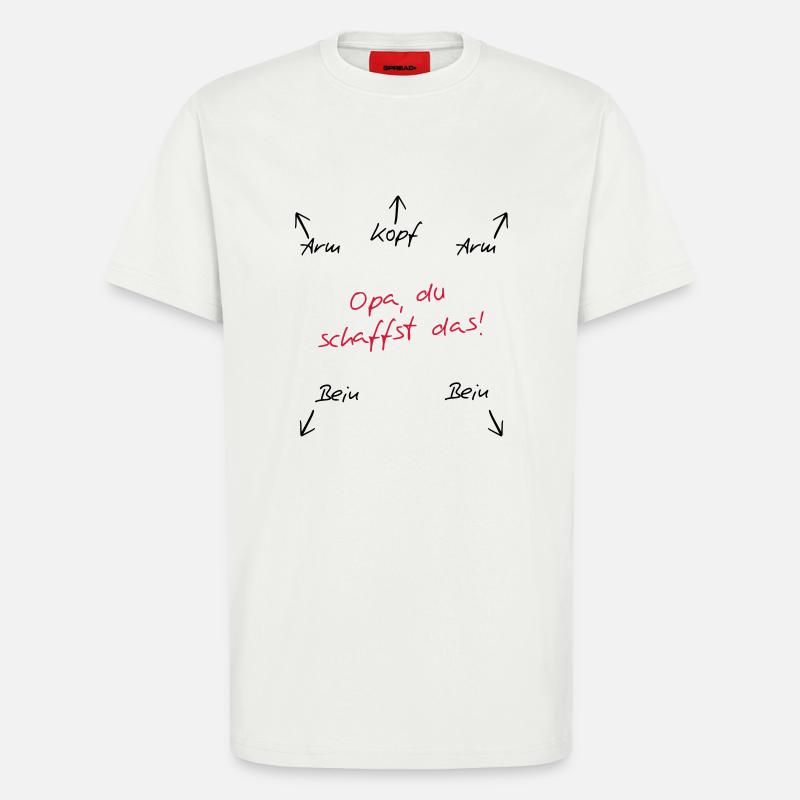 Opa du schaffst das - T-Shirt - made by SPREAD - OFF WHITE
