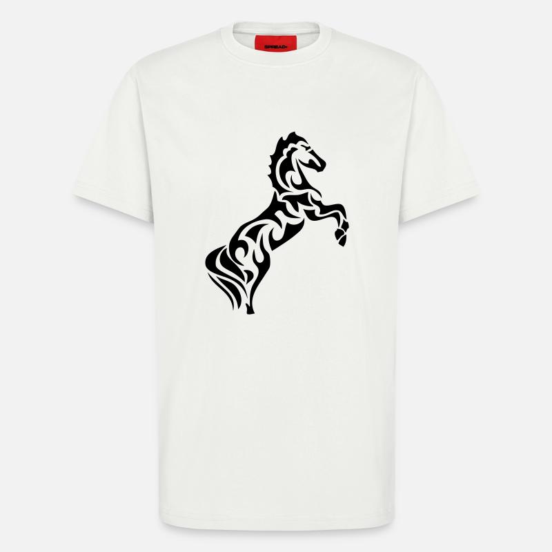 Pferd Pferd Tribal1 - T-Shirt - made by SPREAD - OFF WHITE