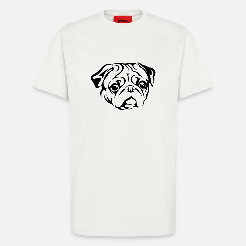 Mops - T-Shirt - made by SPREAD - OFF WHITE