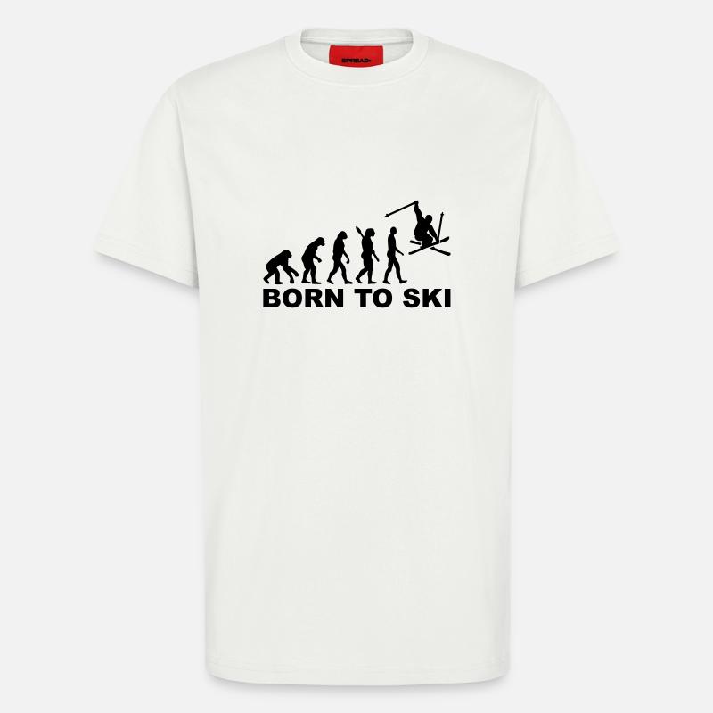 Ski - T-Shirt - made by SPREAD - OFF WHITE
