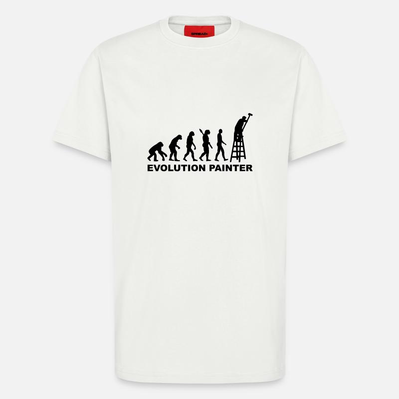 Evolution Painter - T-Shirt - made by SPREAD - OFF WHITE