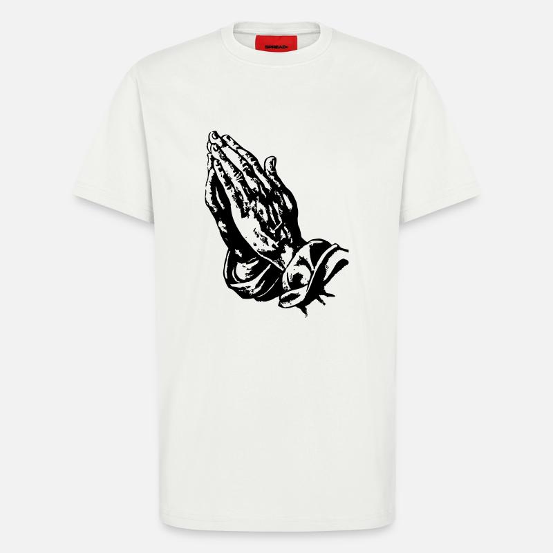 Praying hands - T-Shirt - made by SPREAD - OFF WHITE