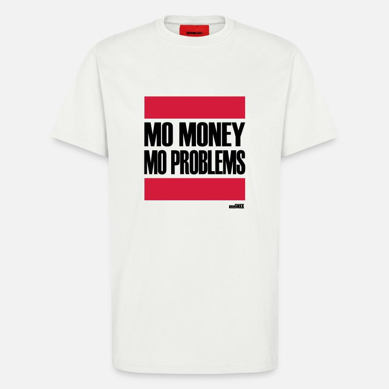 PROBLÈMES PLUS PLUS D'ARGENT - T-shirt bio décontracté fabriqué en UE - OFF WHITE