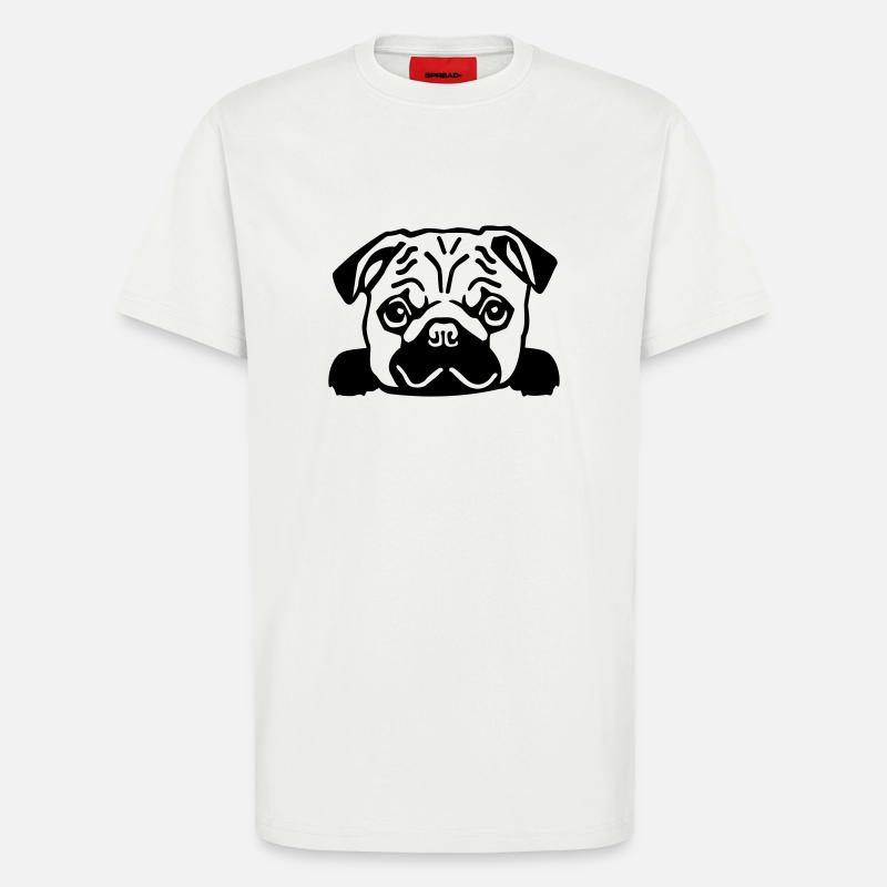 Mops - T-Shirt - made by SPREAD - OFF WHITE