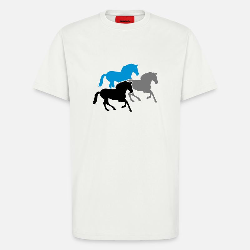 Pferde - T-Shirt - made by SPREAD - OFF WHITE