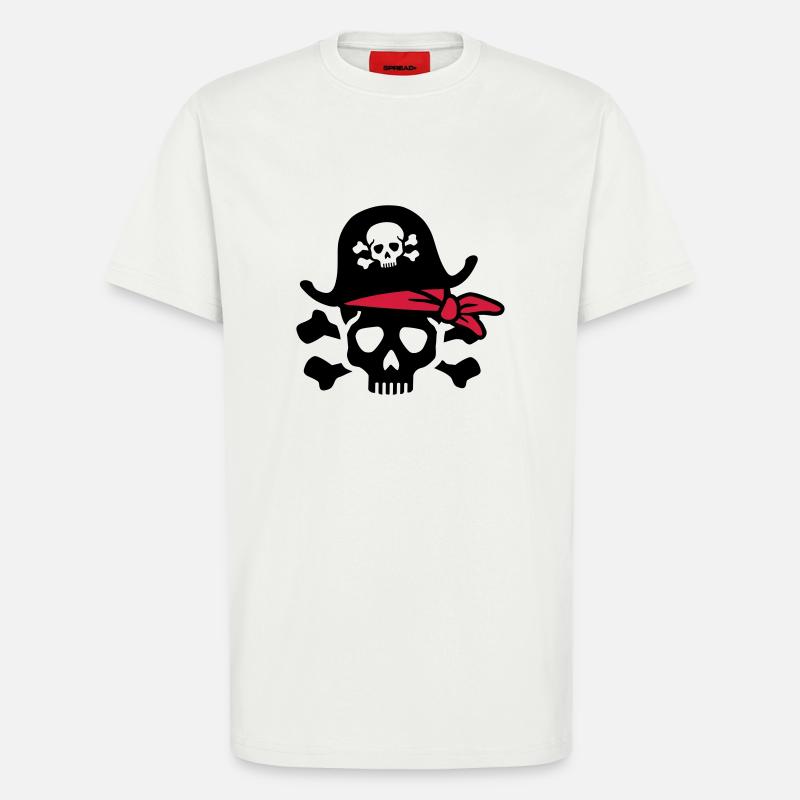 Pirate - T-shirt bio décontracté fabriqué en UE - OFF WHITE