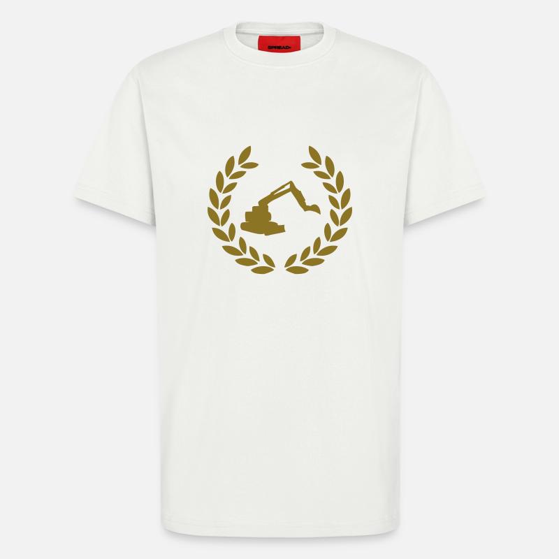 digger deluxe - T-shirt bio décontracté fabriqué en UE - OFF WHITE