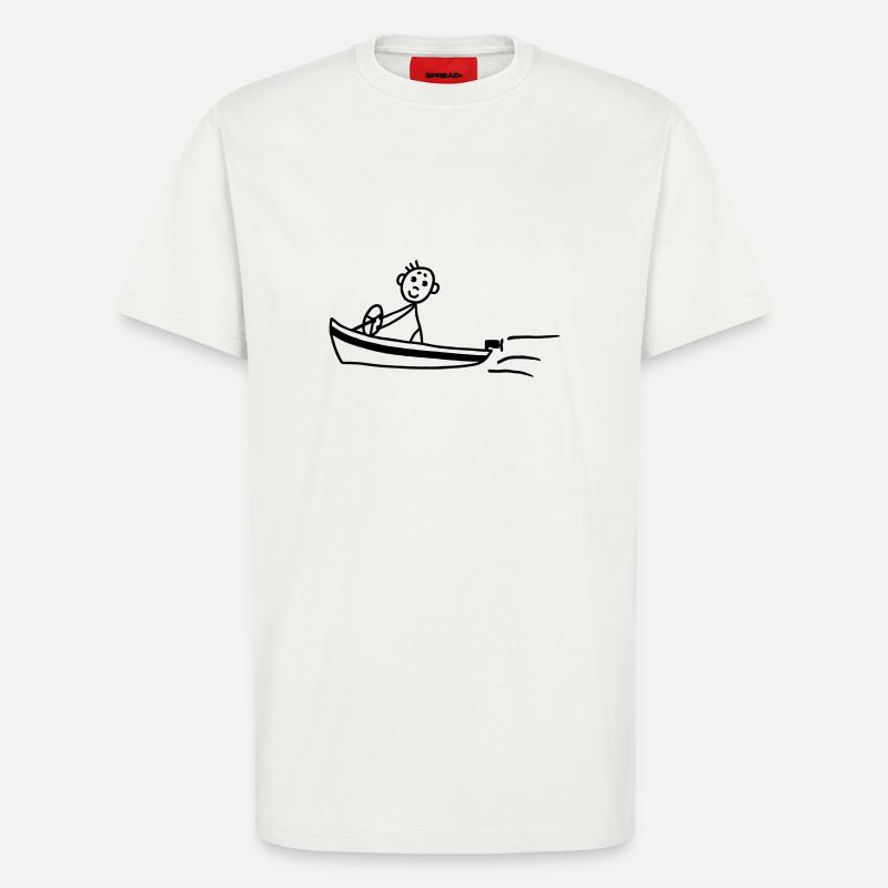 Motorboot - Boot - T-Shirt - made by SPREAD - OFF WHITE