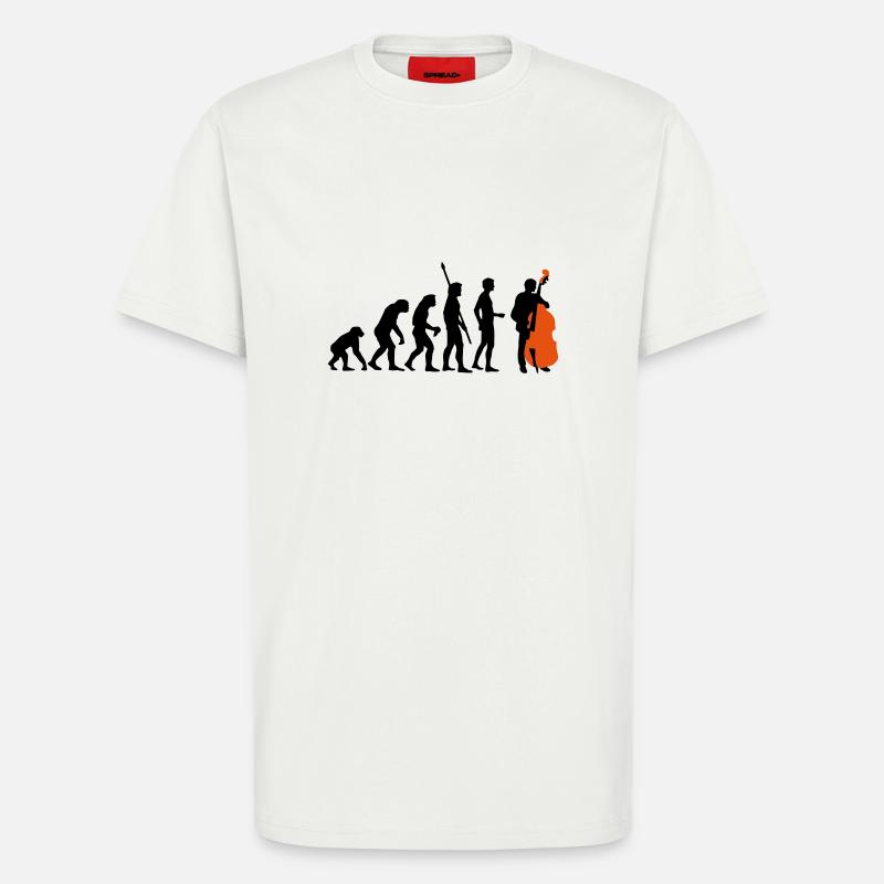 evolution_bass_2c - T-Shirt - made by SPREAD - OFF WHITE