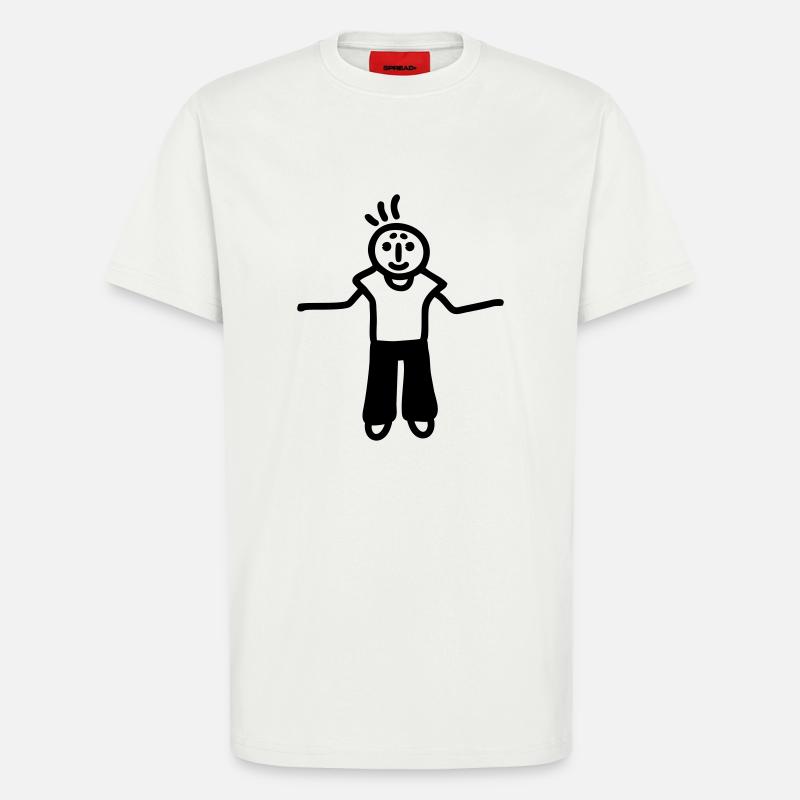 Strichmännchen egal - T-Shirt - made by SPREAD - OFF WHITE