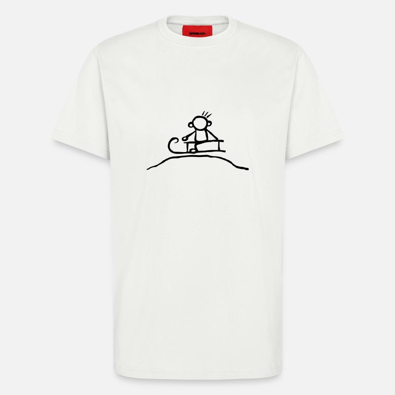 Schlittenfahrt Winter - T-Shirt - made by SPREAD - OFF WHITE