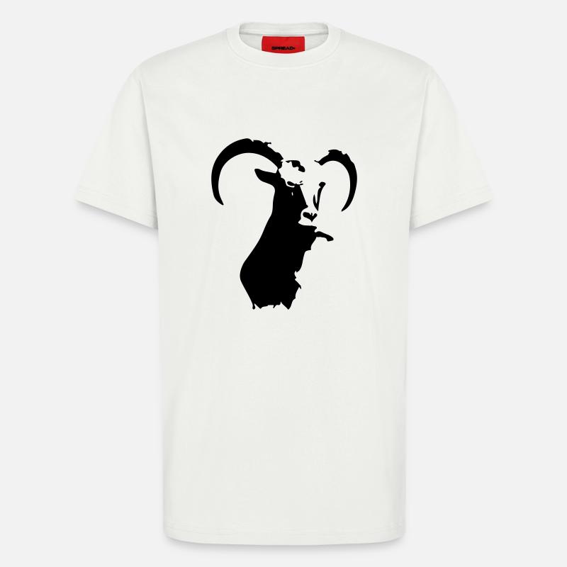 steinbock tier - T-Shirt - made by SPREAD - OFF WHITE