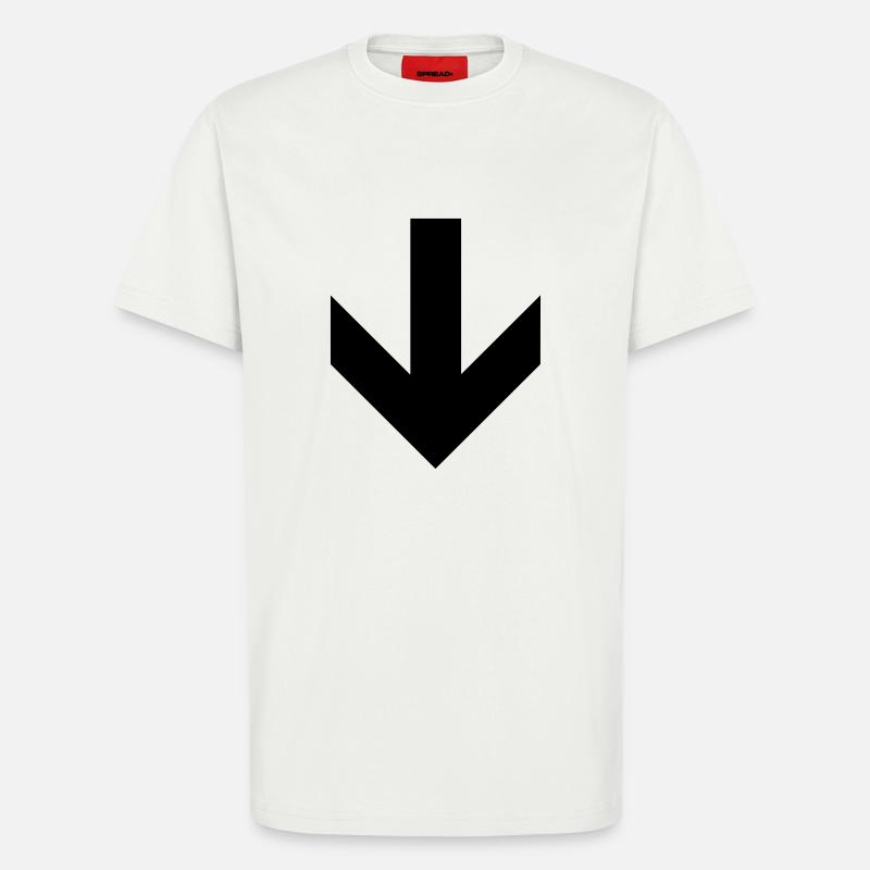 Dies Way Down Pfeil - T-Shirt - made by SPREAD - OFF WHITE