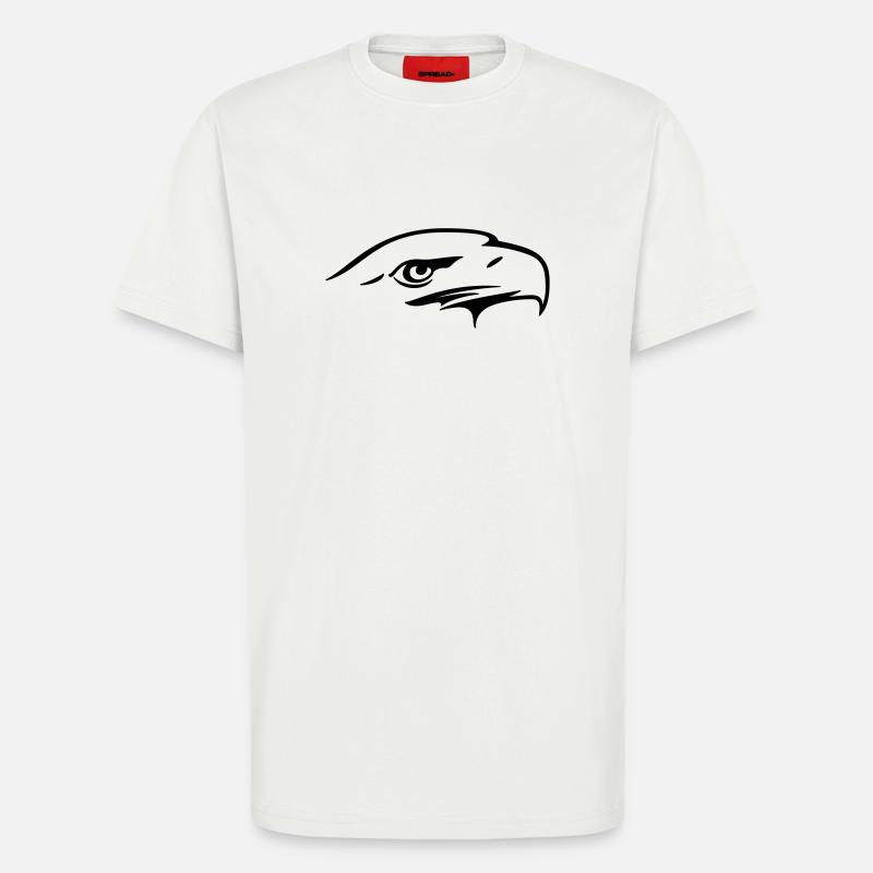 Eagle eye - Illustration vectorielle - T-shirt bio décontracté fabriqué en UE - OFF WHITE