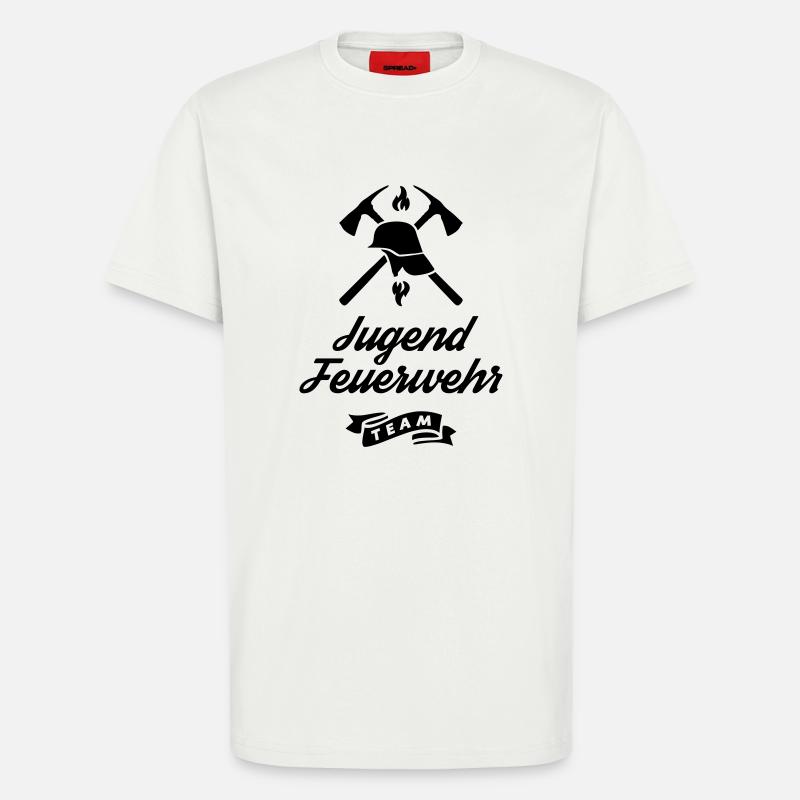 jugendfeuerwehr team helm - T-Shirt - made by SPREAD - OFF WHITE
