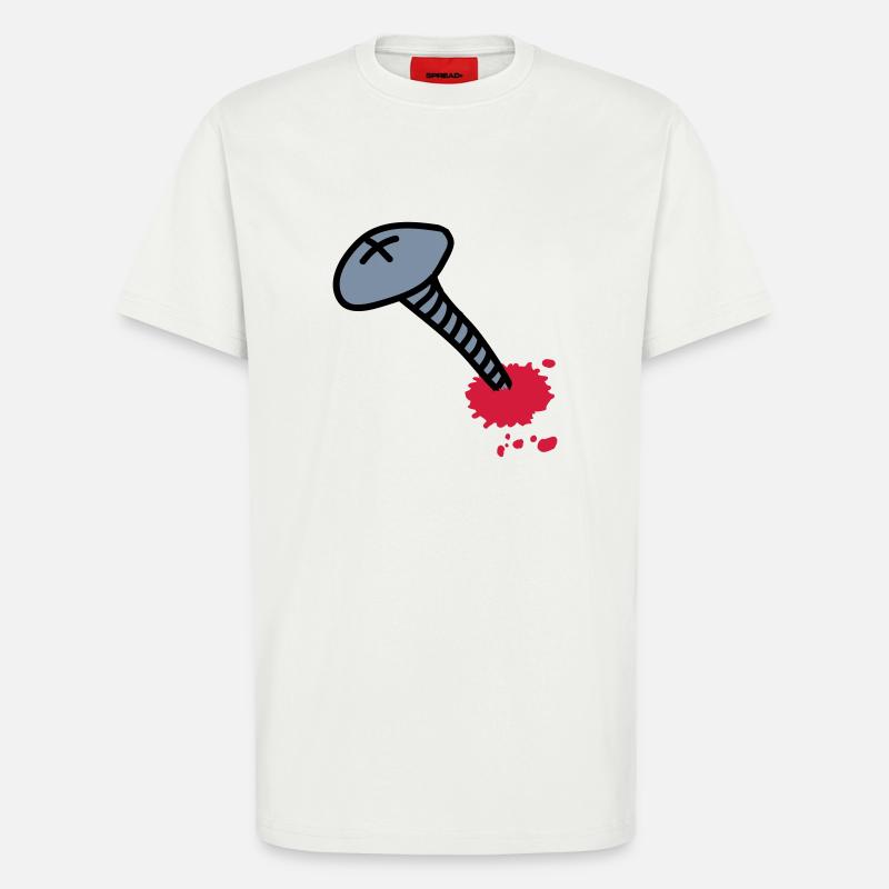 wunde_3c - T-shirt bio décontracté fabriqué en UE - OFF WHITE