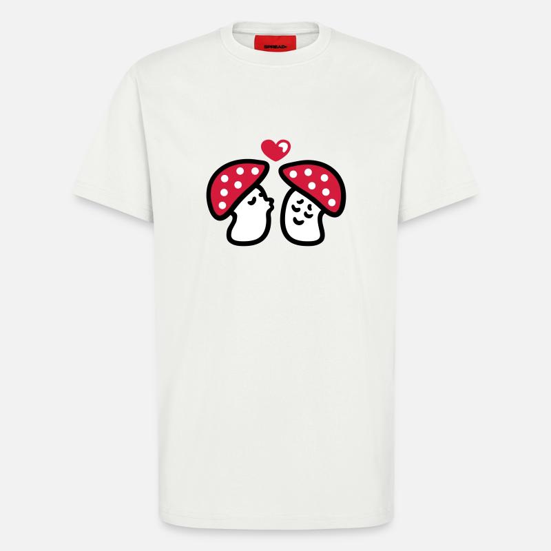 verliebte Pilze 3 - T-Shirt - made by SPREAD - OFF WHITE