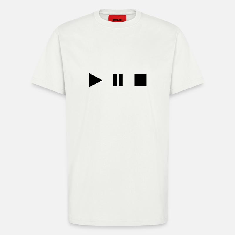 Play Stopp Pause - T-Shirt - made by SPREAD - OFF WHITE