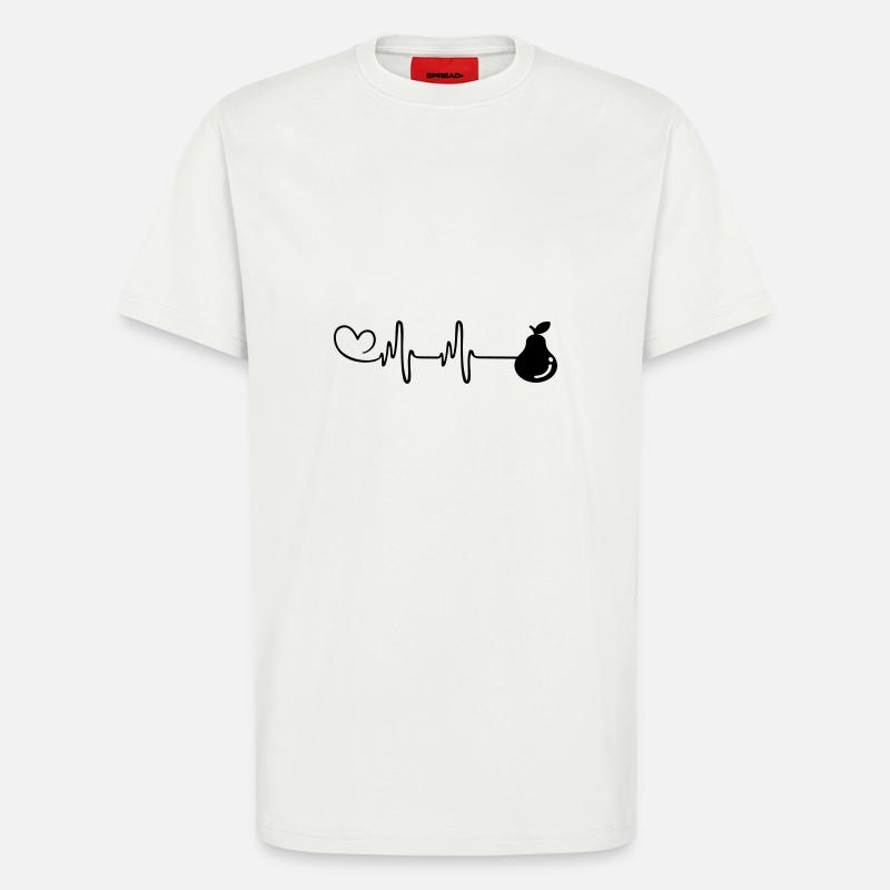 Birne Puls Herz - T-Shirt - made by SPREAD - OFF WHITE