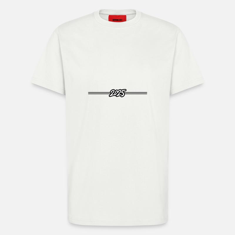 2025 year line - T-Shirt - made by SPREAD - OFF WHITE