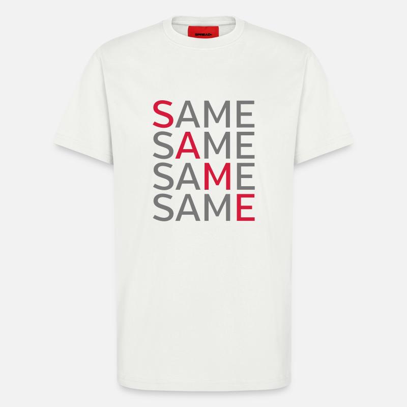 Same Same Same Same - T-shirt bio décontracté fabriqué en UE - OFF WHITE