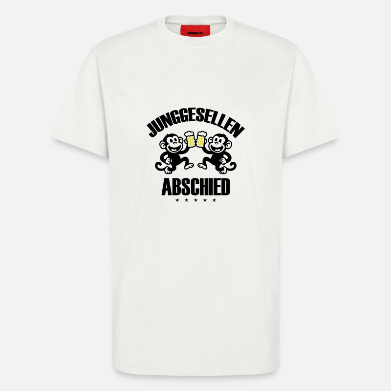Junggesellenabschied Party Affen - T-Shirt - made by SPREAD - OFF WHITE