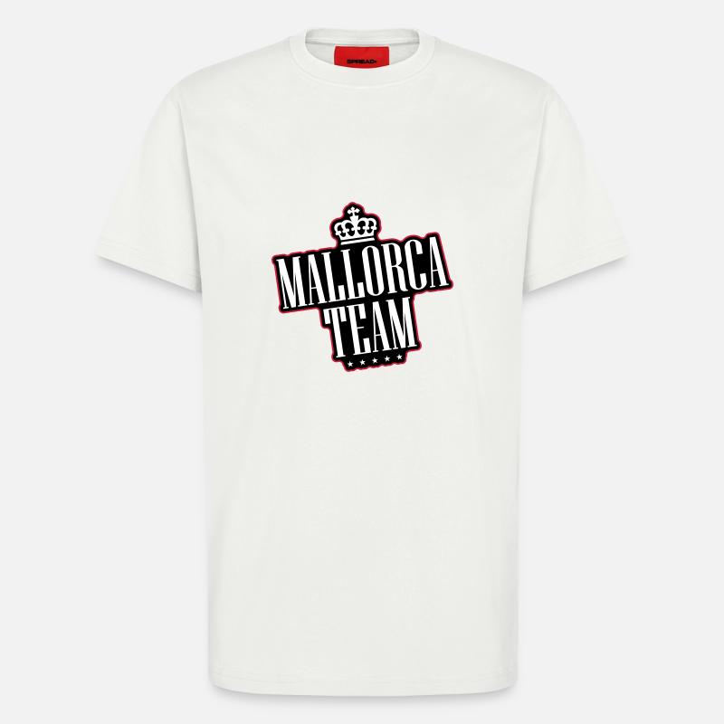 Équipe de Majorque - T-shirt bio décontracté fabriqué en UE - OFF WHITE