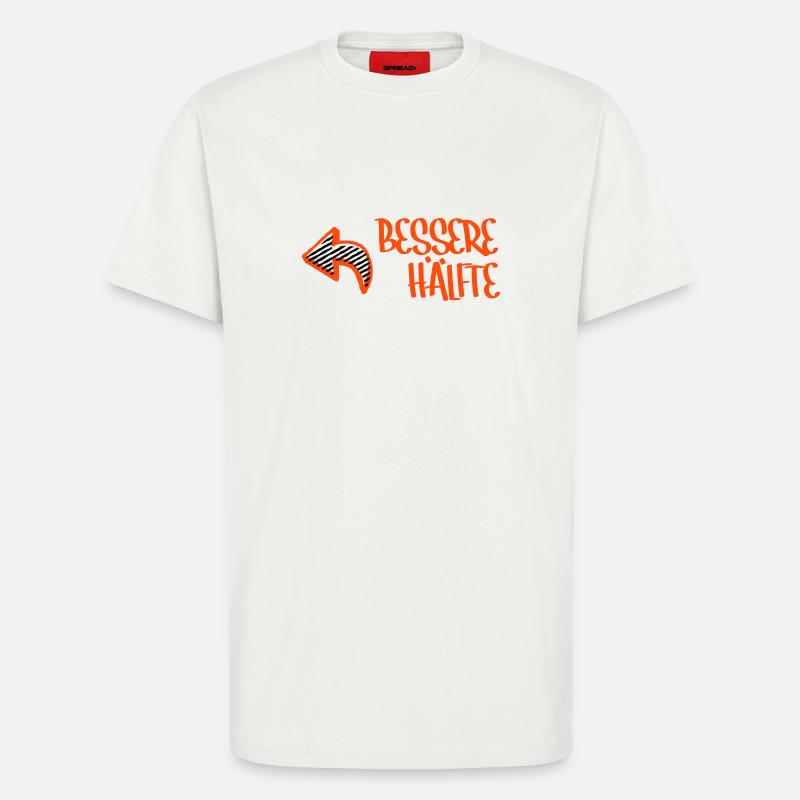 Bessere Hälfte - T-shirt bio décontracté fabriqué en UE - OFF WHITE