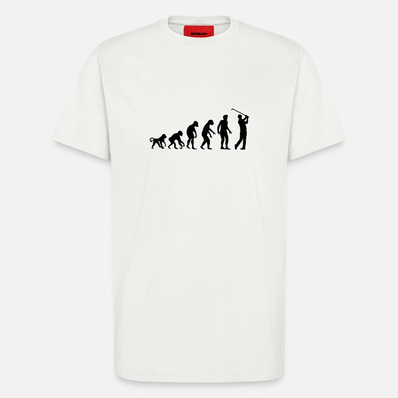 golf_evolution - T-shirt bio décontracté fabriqué en UE - OFF WHITE