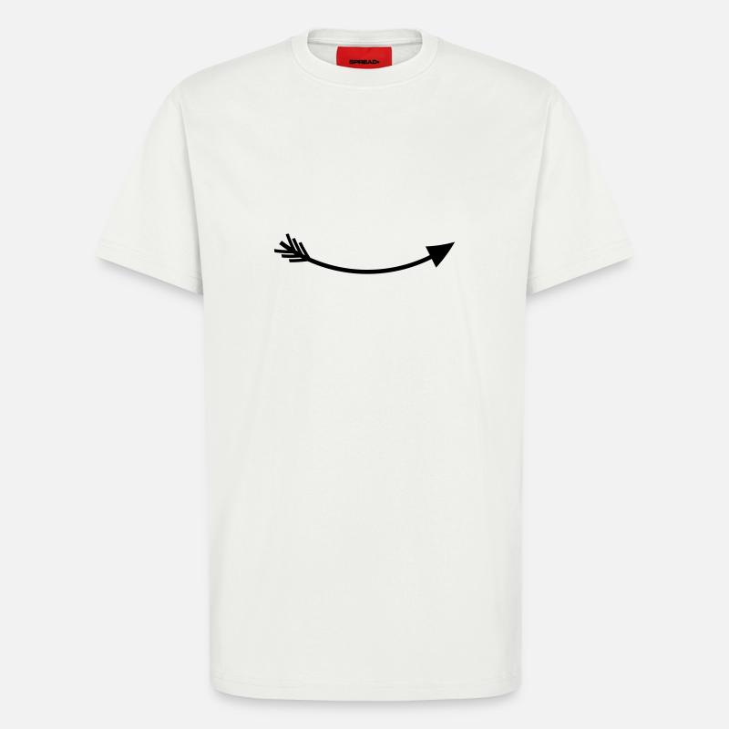 Right arrow - T-Shirt - made by SPREAD - OFF WHITE