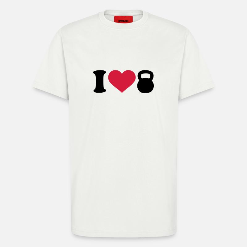 I love Kettlebell - T-Shirt - made by SPREAD - OFF WHITE