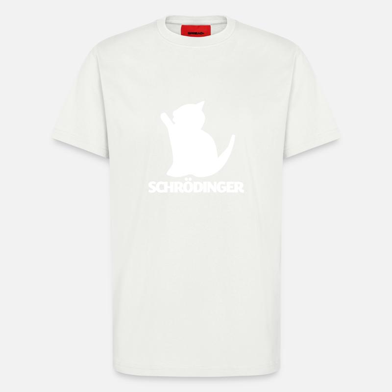 Chat de Schrödinger - T-shirt bio décontracté fabriqué en UE - OFF WHITE