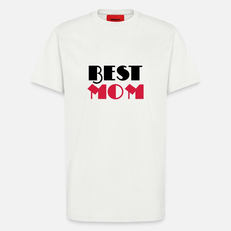 Best Mom - T-shirt bio décontracté fabriqué en UE - OFF WHITE