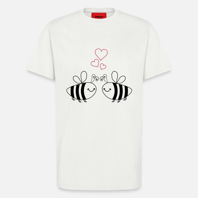 bienen liebe - T-Shirt - made by SPREAD - OFF WHITE