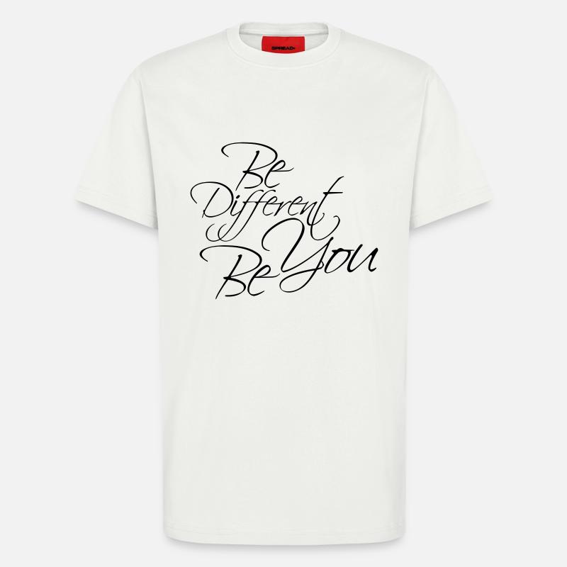 Be Different Be You Design - T-Shirt - made by SPREAD - OFF WHITE