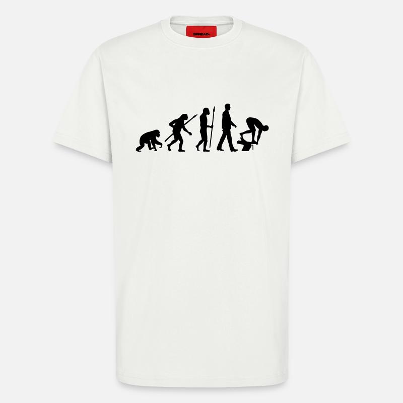evolution_schwimmer_102012_a_1c - T-Shirt - made by SPREAD - OFF WHITE