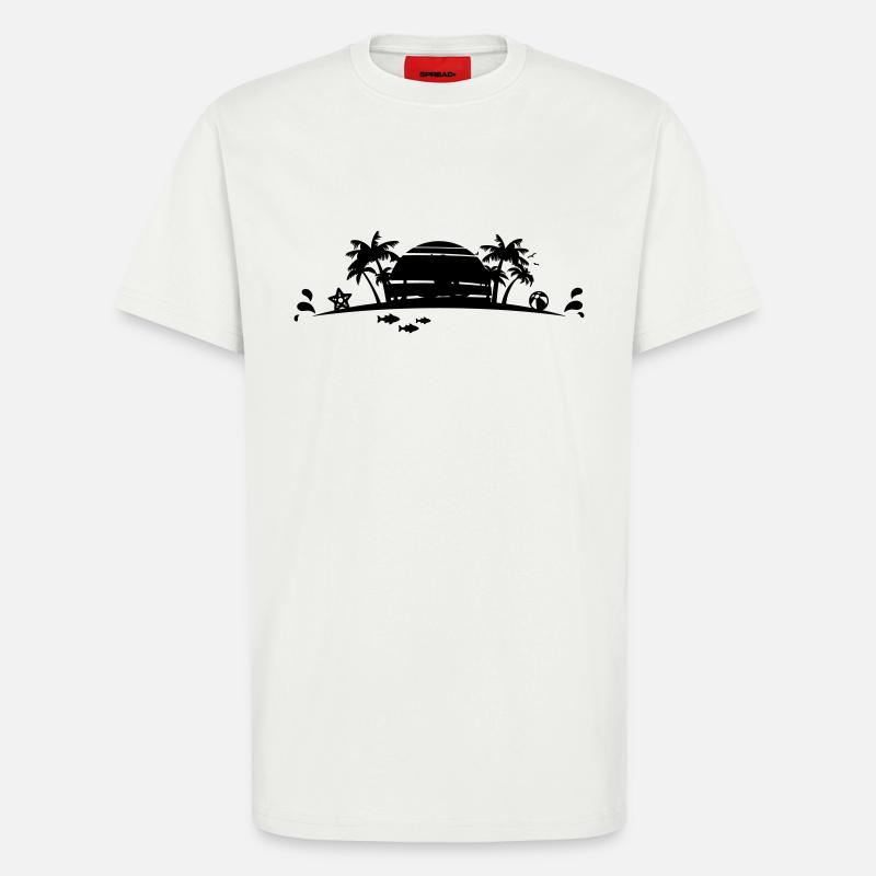Sommer - Palmen Strand - T-Shirt - made by SPREAD - OFF WHITE